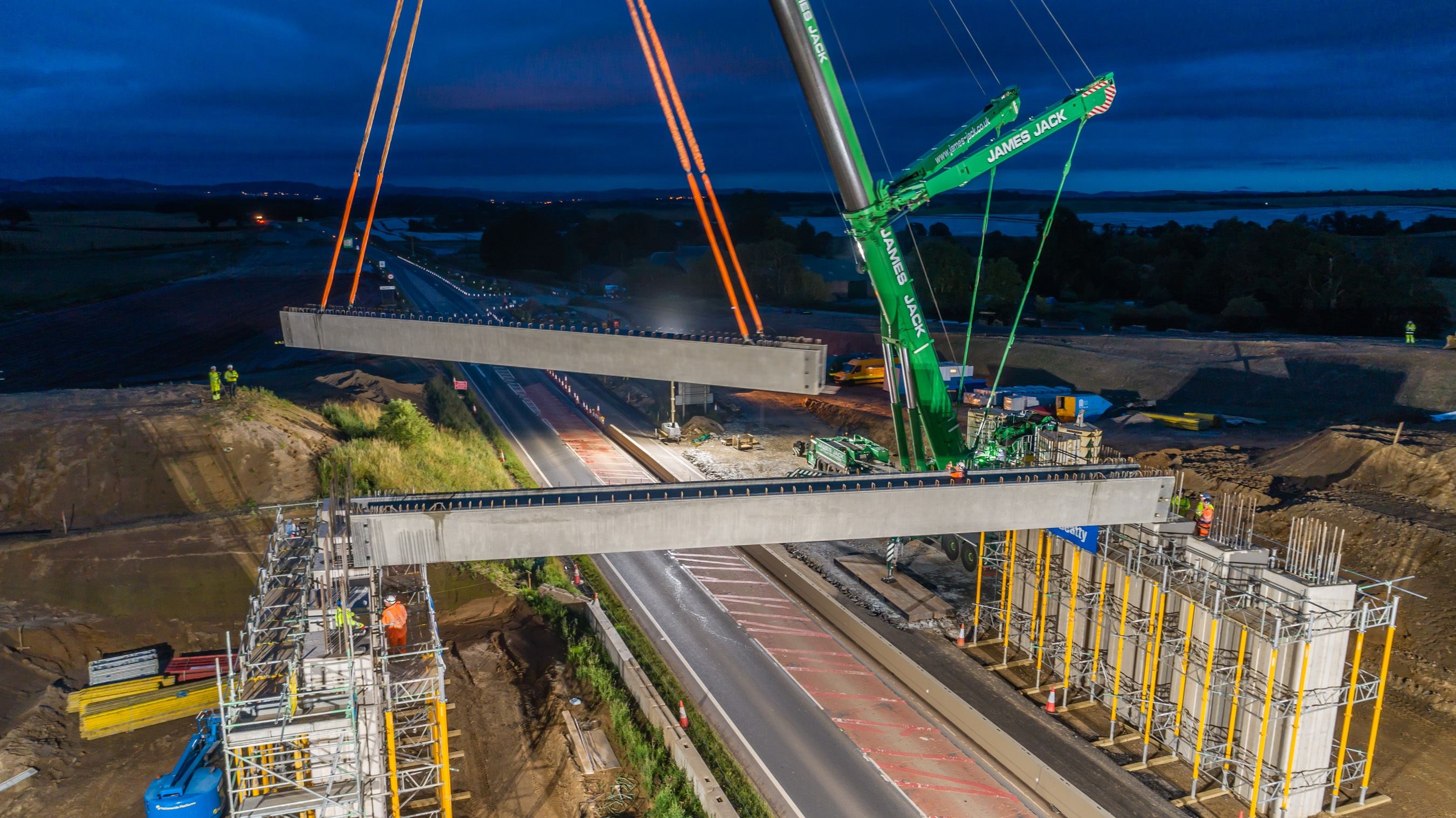 A9 Dualling Luncarty To Pass Of Birnam Beam Lift New Tullybelton Junction